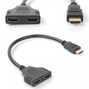 HDMI adapter moški na 2 ženska HDMI izhoda splitter satkit