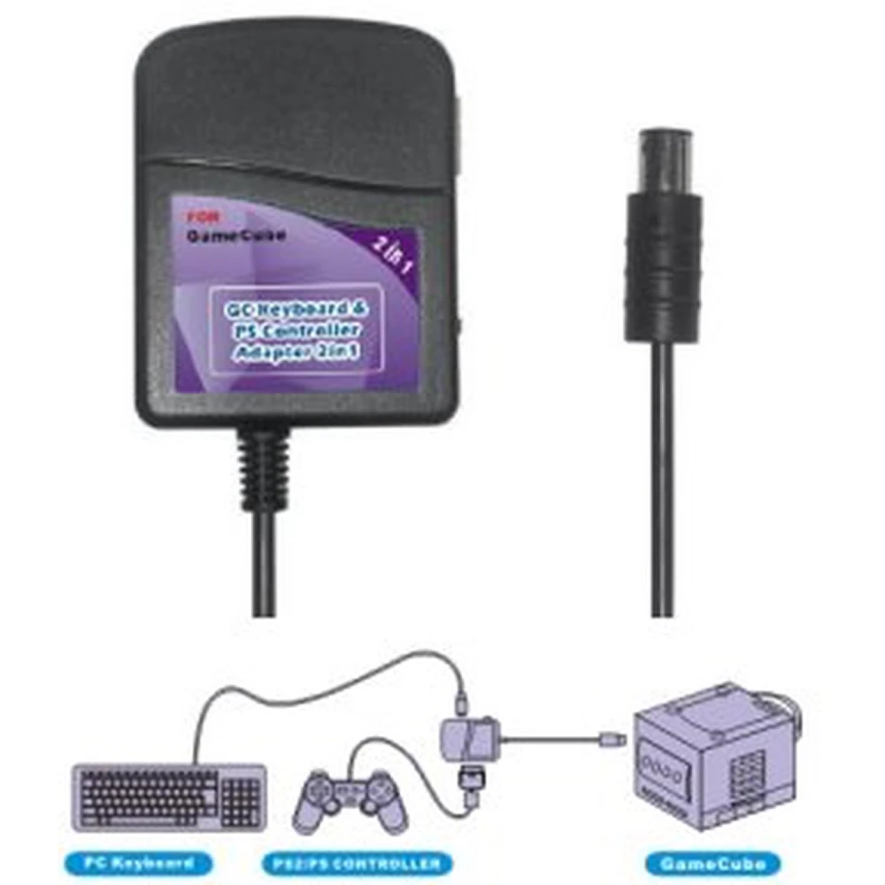 Adapter za tipkovnico + krmilnik Ps2/Psx za Nintendo GameCube