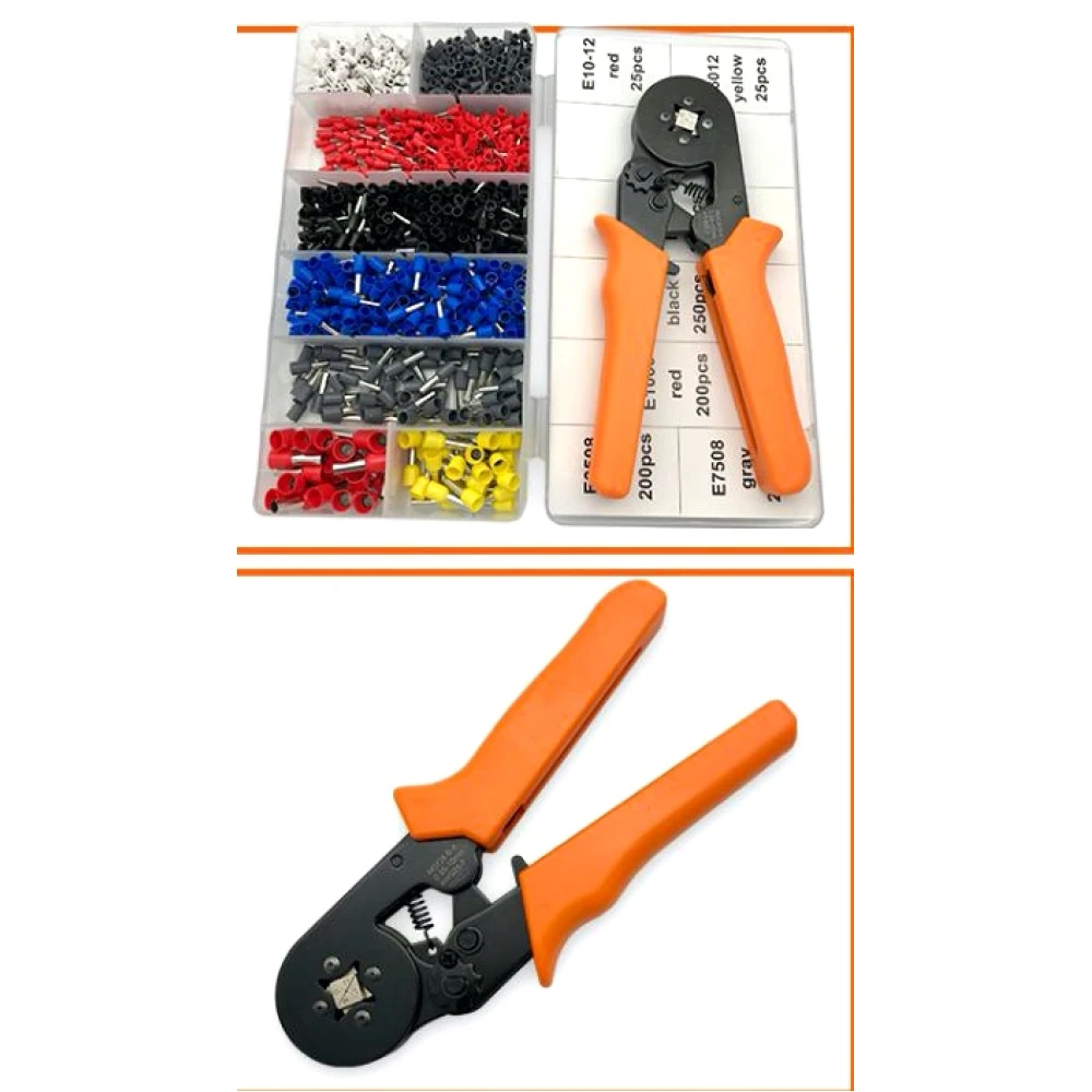 Klešče za krimpanje s terminali 0.25-10 mm² - komplet 1200 kos