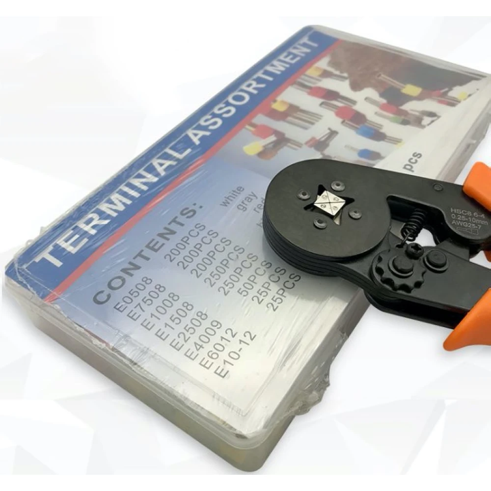 Klešče za krimpanje s terminali 0.25-10 mm² - komplet 1200 kos