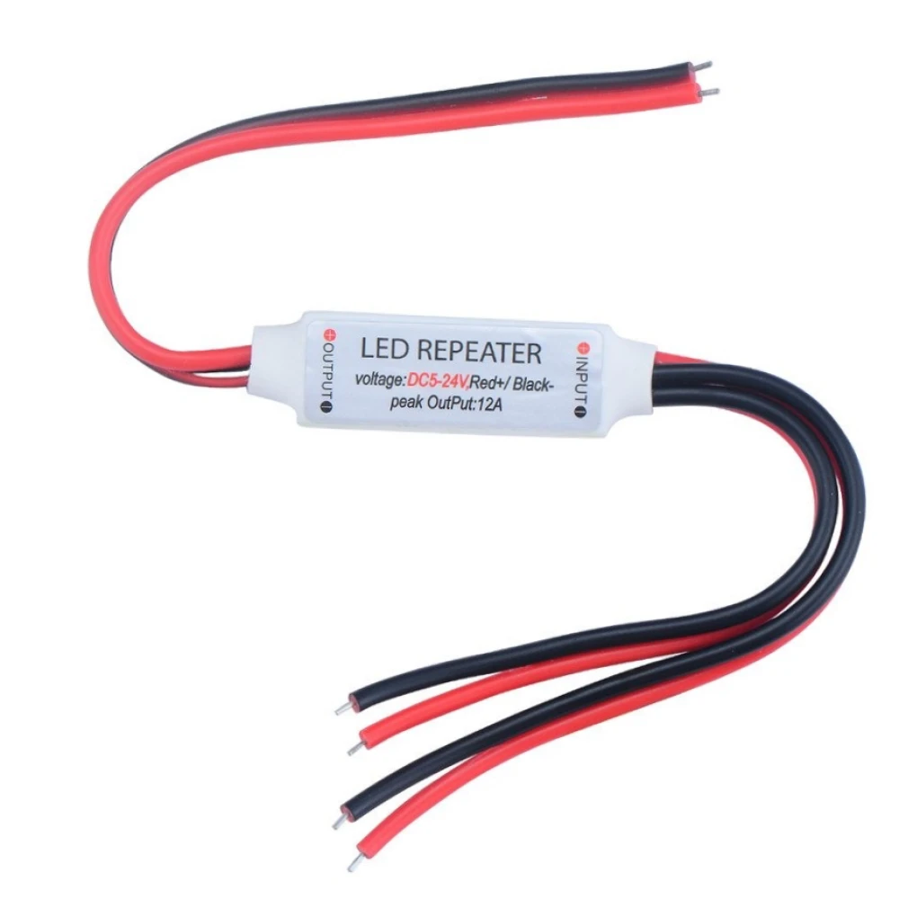 Ojačevalnik za enobarvni LED trak 24V mini za ojačan signal