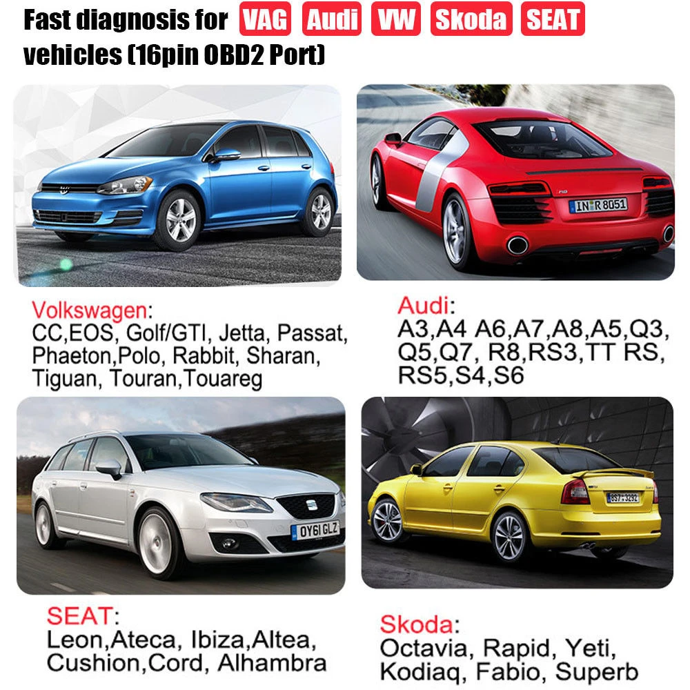 Ancel VD500 OBD2 za VW, Audi, Seat in Skoda - diagnostični bralnik