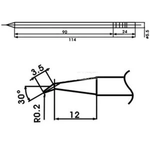 Aoyue LF-02J konica spajkalnika z vgrajenim uporom za spajkalne postaje