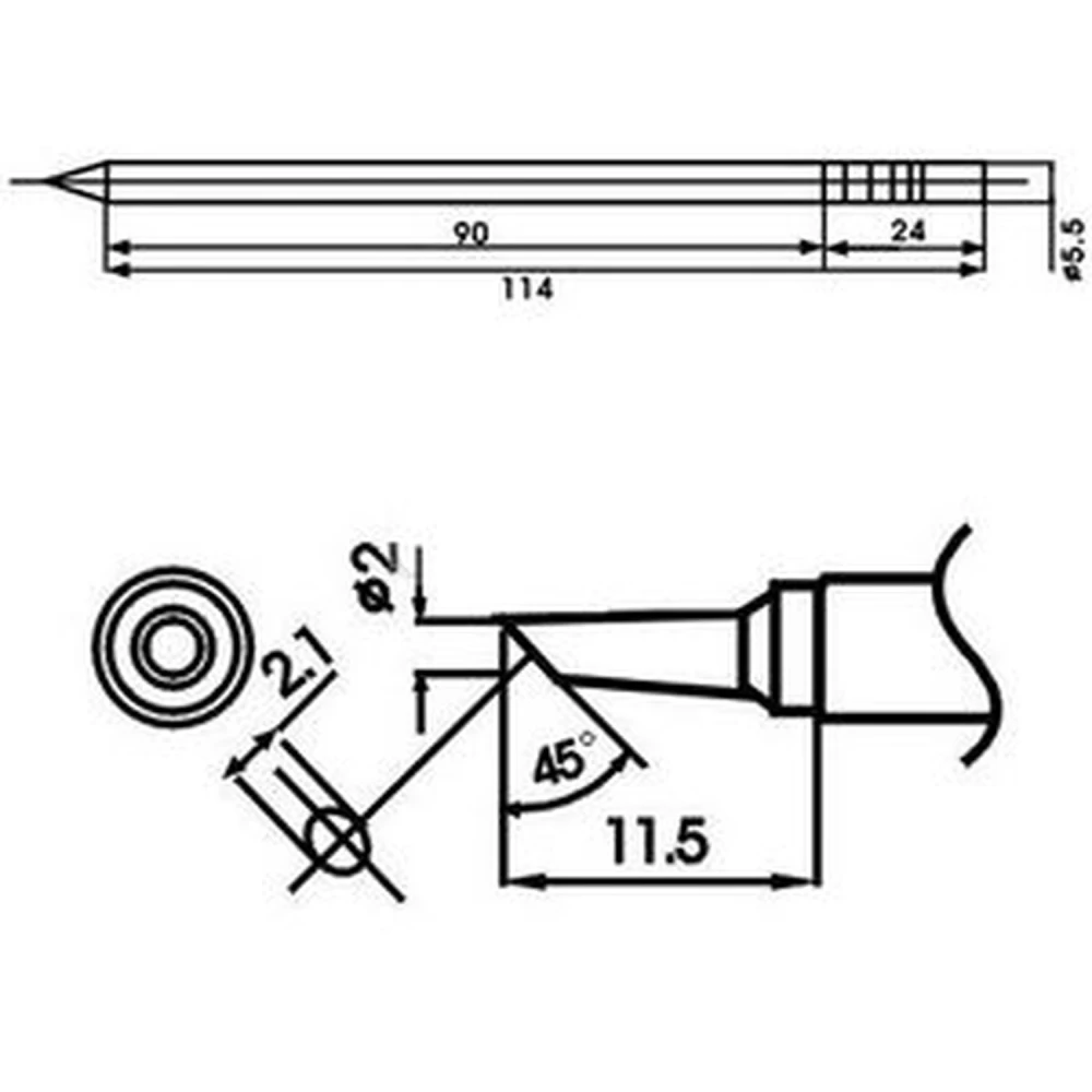 Aoyue LF-2BC spajkalna konica z vgrajenim grelcem za profesionalno spajkanje