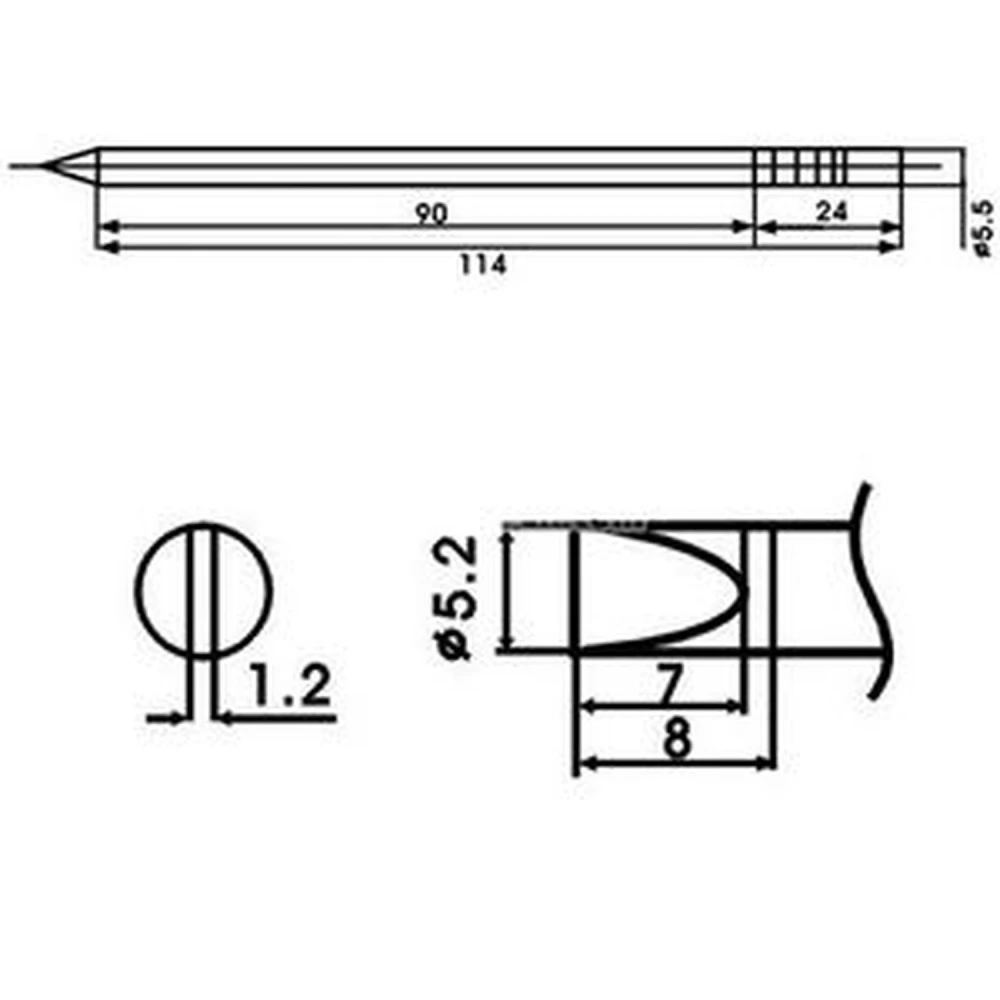 Aoyue LF-52D konica spajkalnika z vgrajenim uporom za spajkalne postaje