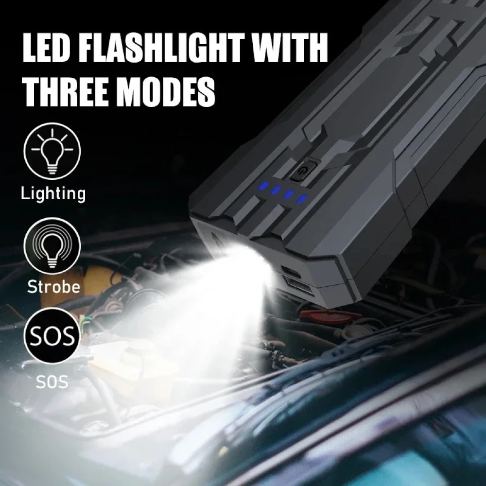 Zaganjalnik za avto 8000mAh Jumpstarter S301 kompakten in varen z LED SOS svetilko