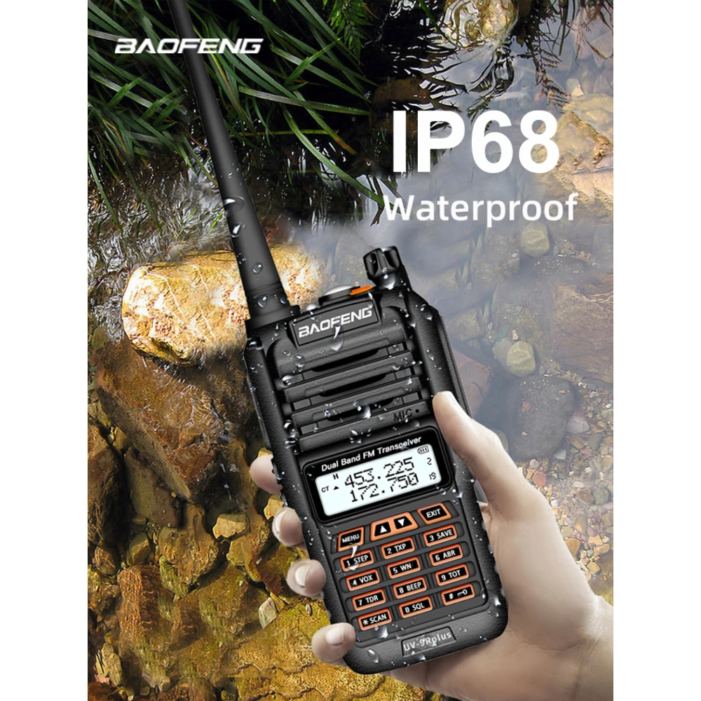 Baofeng UV9R Plus walkie-talkie dolgega dosega s 160 kanali VHF/UHF