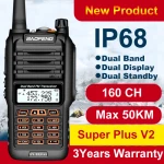 Baofeng UV9R Plus walkie-talkie dolgega dosega s 160 kanali VHF/UHF