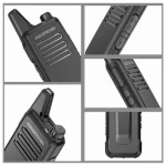 Detalle del puerto de carga USB mini del Baofeng Walkie Talkie T20