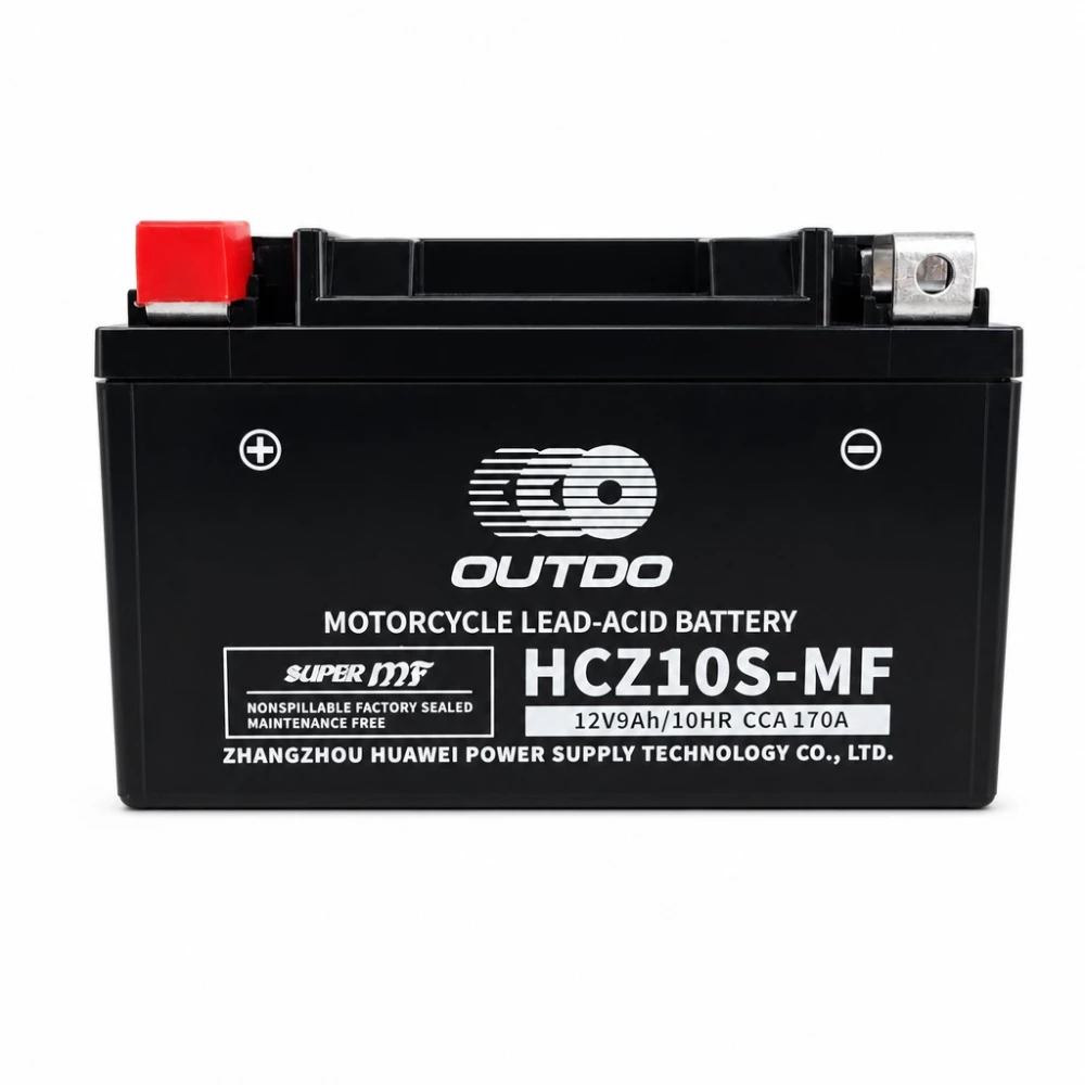 Motorna baterija AGM 12V 9Ah OUTDO HCZ10S-MF - Združljiva z Yuasa YTZ10S(-BS) / GTZ10S / ETZ10S