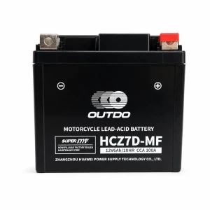 Motorna Baterija AGM 12V 6Ah OUTDO HCZ7D-MF - Združljiva Yuasa YTZ7S-BS / GTZ7S / ETZ7S