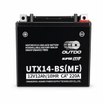 Motorna Baterija AGM 12V 12Ah OUTDO UTX14-BS(MF) - Kompatibilna Yuasa YTX14-BS / GTX14-BS / ETX14-BS