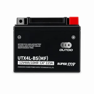 Motorna Baterija AGM 12V 4Ah OUTDO UTX4L-BS(MF) - Združljiva Yuasa YTX4L-BS / GTX4L-BS / ETX4L-BS