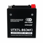Motorna Baterija AGM 12V 7Ah OUTDO UTX7L-BS(MF) - Kompatibilna Yuasa YTX7L-BS / GTX7L-BS / ETX7L-BS