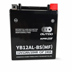 Motorna baterija AGM 12V 12Ah OUTDO YB12AL-BS(MF) - Kompatibilna Yuasa YB12AL-A2 / GS YB12AL-A2 / 12N12-4A-1 (flooded podobna)