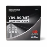 Motorna baterija AGM 12V 9Ah OUTDO YB9-BS(MF) - Združljiva z Yuasa YB9-B / GS GM9Z-3B-1 / GS YB9-B / 12N9-4B-1 (flooded)