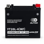 Motorna Baterija AGM 12V 18Ah OUTDO YT20L-4(MF) - Združljiva Yuasa YTX20L-BS / GTX20L-BS / ETX20L-BS / Y50-N18L-A