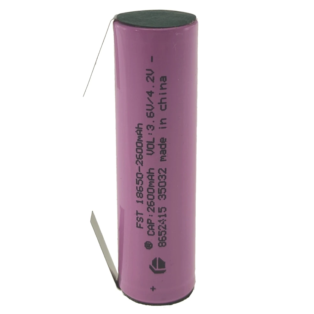 Visokokakovostna polnilna baterija 18650 2600mAh 3,7V z varilno jezičko