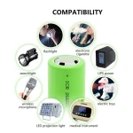 Bateria recargable 26650 tamaño y peso