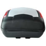 Univerzalni motoristični kovček 46 litrov srebrn - XXL kovček za 2 čeladi s ključavnico