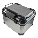 Univerzalni motoristični kovček 45L srebrn - kvadraten za 1 čelado