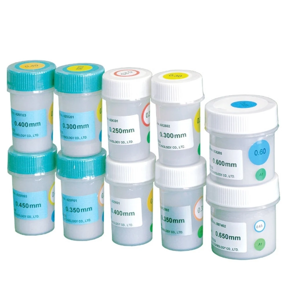 Posodica s svinčeno kositrno kroglico 0,65mm 250.000 kosov za spajkanje