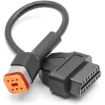 Adapter kabel Harley Davidson OBD1 6-pinski na OBDII 16-pinski za diagnostiko