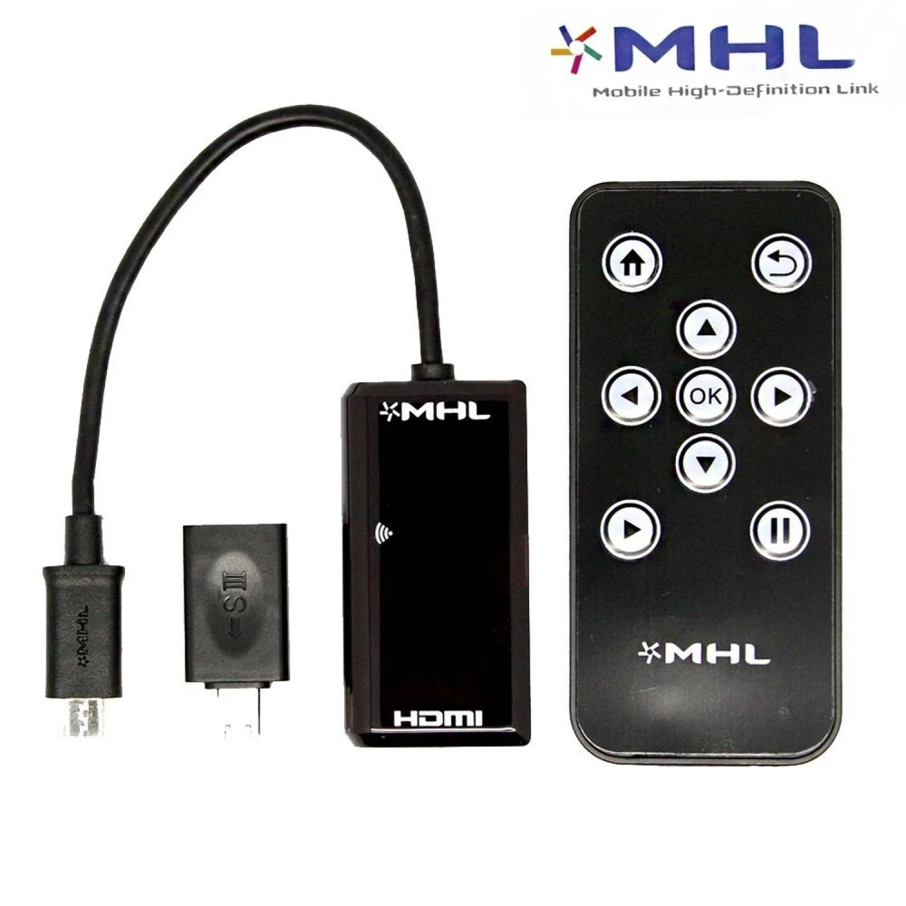 MHL na HDMI adapter kabel z daljincem za Galaxy S2, S3, S4, S5, Note 2 in HTC One