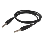 Banana testni kabel moški-moški 4mm 1m črn 14AWG