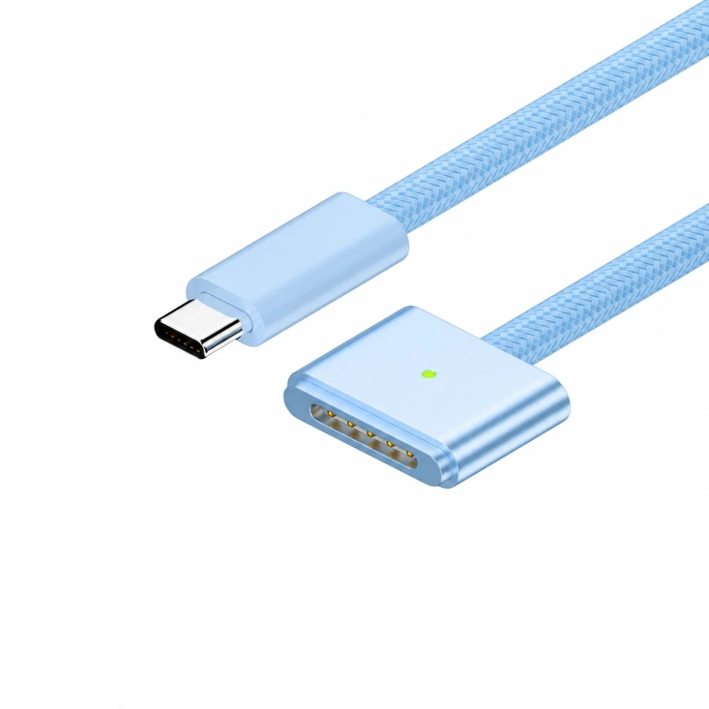 Kabel USB-C na MagSafe 3 140W za MacBook Pro in Air – 2 m pleten, Sky Blue