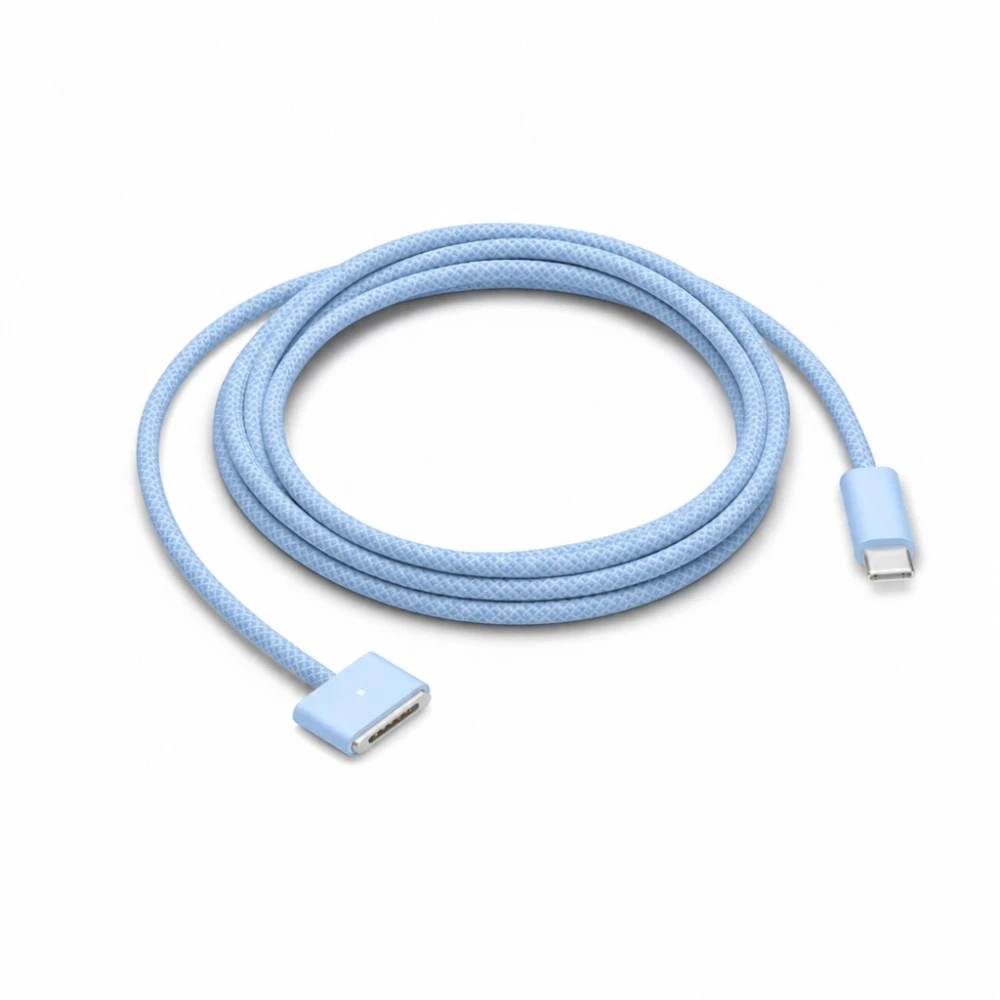Kabel USB-C na MagSafe 3 140W za MacBook Pro in Air – 2 m pleten, Sky Blue