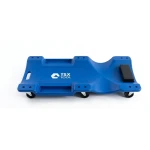 Camilla para taller mecánico con ruedas vista lateral con reposacabezas acolchado