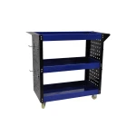 Profesionalni servisni voziček s 3 policami, stranskimi pladnji in kavlji za organizacijo delavnice