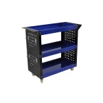 Profesionalni servisni voziček s 3 policami, stranskimi pladnji in kavlji za organizacijo delavnice