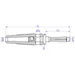 Conector banana 4mm rojo BP4526 en primer plano