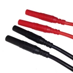 Accesorios de medición con conector banana macho 4mm recto BP4503 rojo y negro
