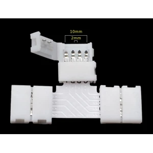 LED T-konektor 4 pin 10mm 5050 RGB za LED trakove YourLed