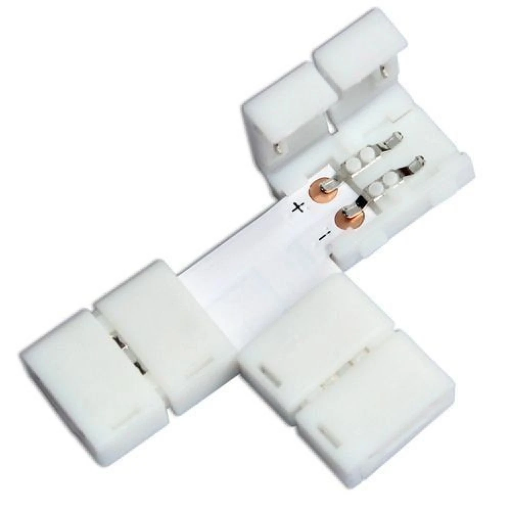 LED spončni T-konektorji 10mm 2Pin 5050/5630 RGB za LED trakove