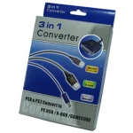 Pretvornik 3 v 1 za PS/PS2 kontrolerje na USB, GameCube in Xbox - Mayflash