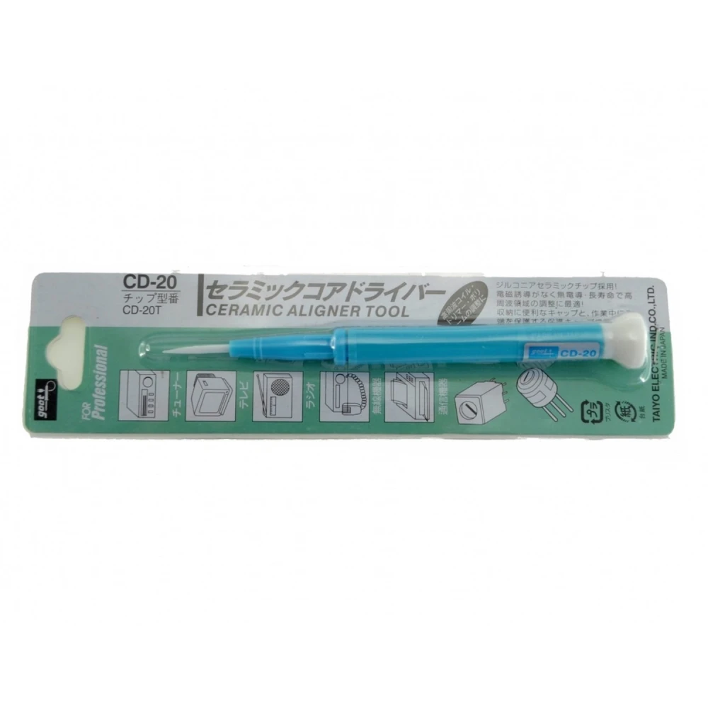 Keramični izvijač za nastavljanje potenciometrov GOOT CD-20 1,8mmx0,4mm