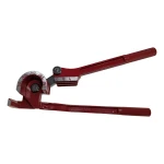 Vista lateral de la dobladora de tubos CT-369M con gancho fijo ancho