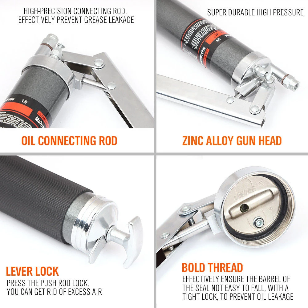 Ročna mazalka 600ml z mazalno črpalko in visokotlačno cevjo