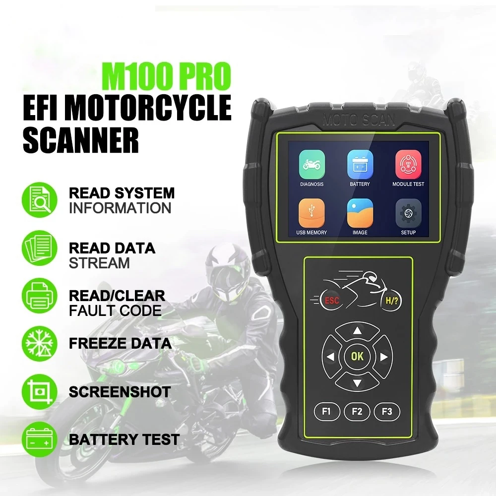 Diagnostični skener za motor OBD JDiag M100 Pro za KTM, Honda, Yamaha, Kawasaki, BMW