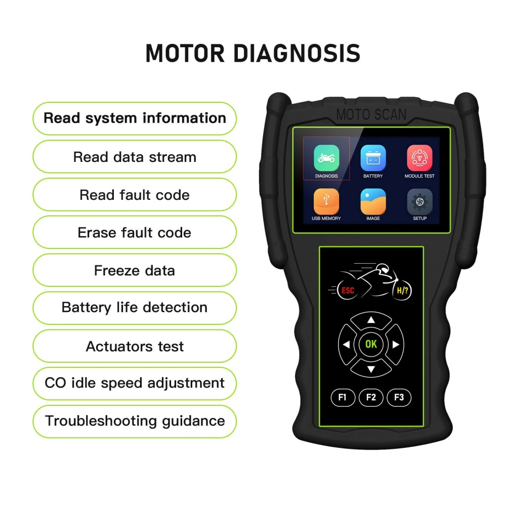 Diagnostični skener za motor OBD JDiag M100 Pro za KTM, Honda, Yamaha, Kawasaki, BMW