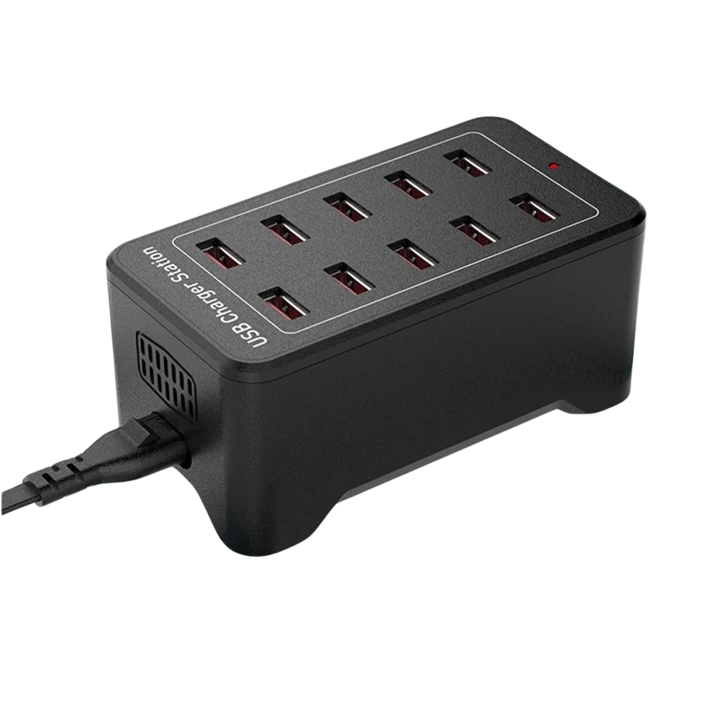 USB polnilna postaja 10 vrat z IQ Charge - 50W 12A, 2.4A na vrata