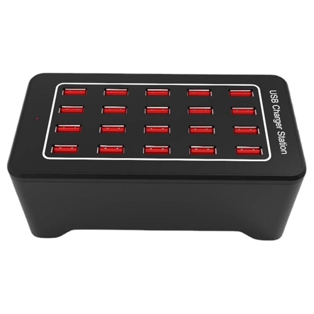 USB polnilna postaja 20 vrat z IQ Charge - 100W in 2.4A na vrata