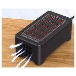 Estación de carga USB compacta y portátil con 20 puertos para uso en viajes