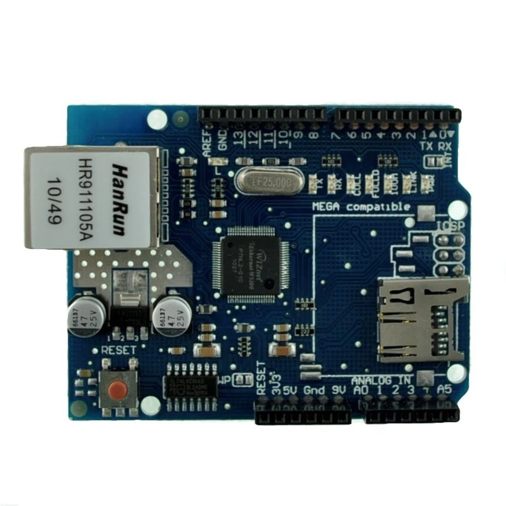 Ethernet Shield W5100 za Arduino za projekte z Arduino UNO in MEGA