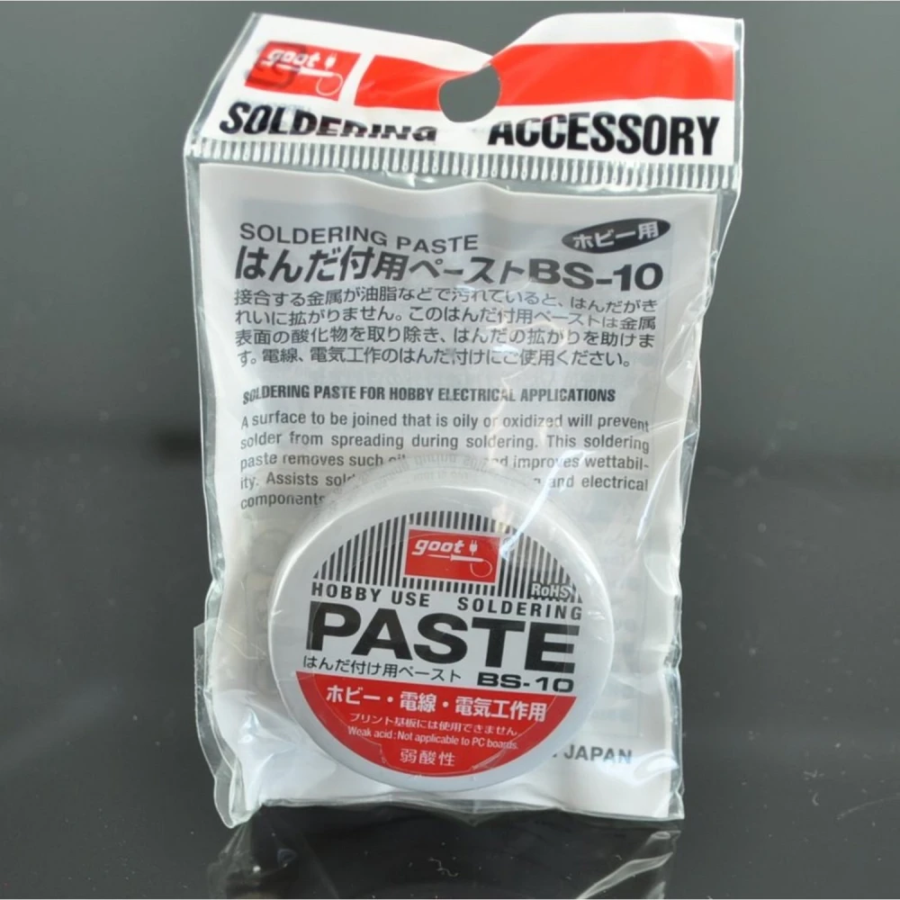 Flux Goot Bs-10: pasta za spajkanje velikih kablov in sponk