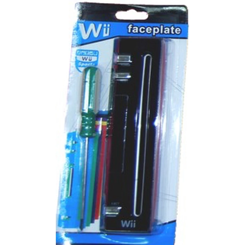 Črni prednji del za Wii – nadomestni del za konzolo Nintendo Wii